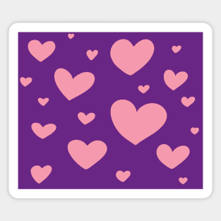 Pink and Purple Heart Pattern Sticker